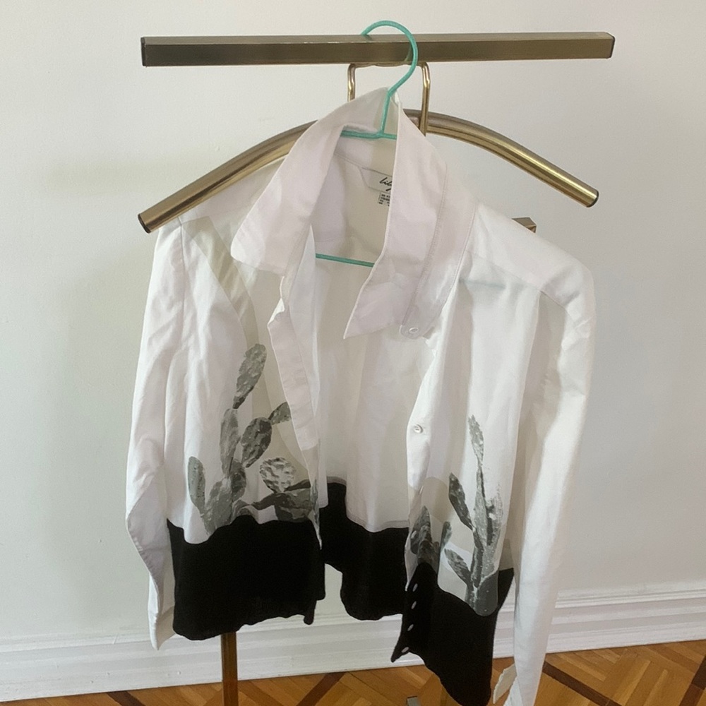 black and white blouse